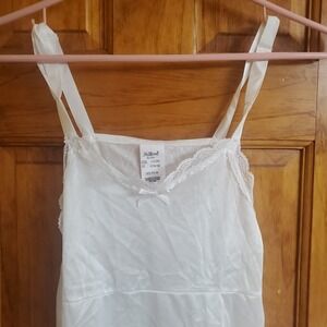 Her Majesty Vintage White Lace Slip Dress Size 10 – Elegant Lingerie Nightgown